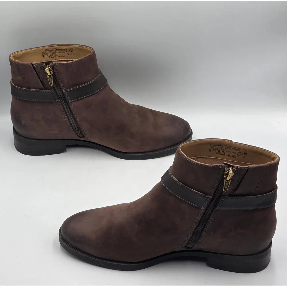 Vionic Rhiannon Women's Chocolate Oiled Nubuck Ankle Boots Size 8.5